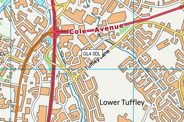 GL4 0DL map - OS VectorMap District (Ordnance Survey)