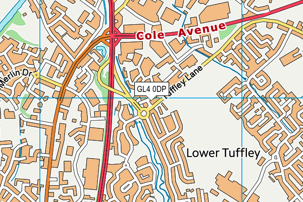 GL4 0DP map - OS VectorMap District (Ordnance Survey)