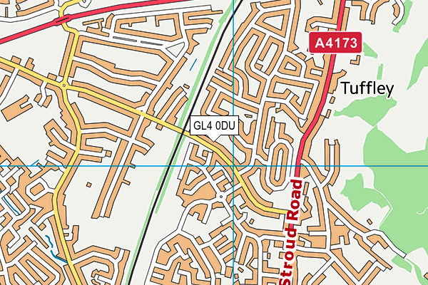 GL4 0DU map - OS VectorMap District (Ordnance Survey)