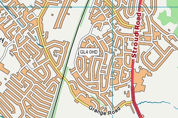 GL4 0HD map - OS VectorMap District (Ordnance Survey)