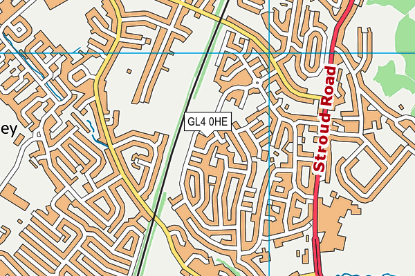 GL4 0HE map - OS VectorMap District (Ordnance Survey)