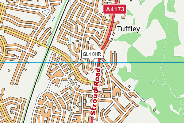 GL4 0HR map - OS VectorMap District (Ordnance Survey)