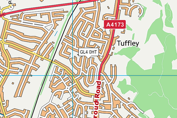 GL4 0HT map - OS VectorMap District (Ordnance Survey)