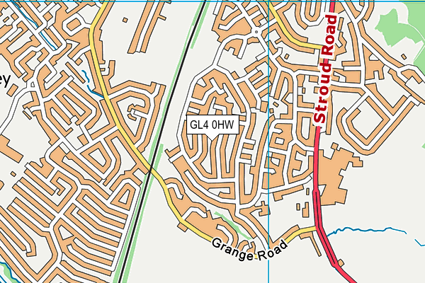 GL4 0HW map - OS VectorMap District (Ordnance Survey)