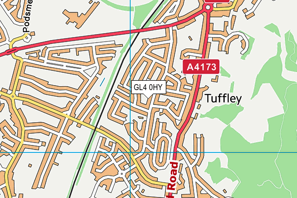 GL4 0HY map - OS VectorMap District (Ordnance Survey)