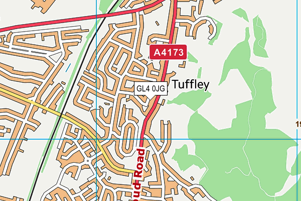 GL4 0JG map - OS VectorMap District (Ordnance Survey)