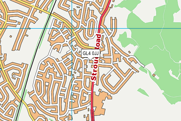 GL4 0JJ map - OS VectorMap District (Ordnance Survey)