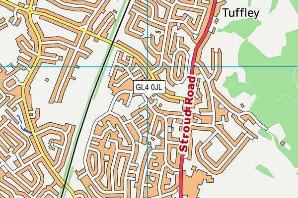 GL4 0JL map - OS VectorMap District (Ordnance Survey)