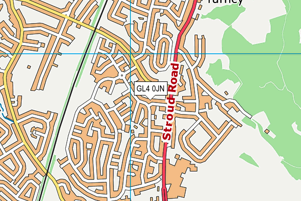 GL4 0JN map - OS VectorMap District (Ordnance Survey)