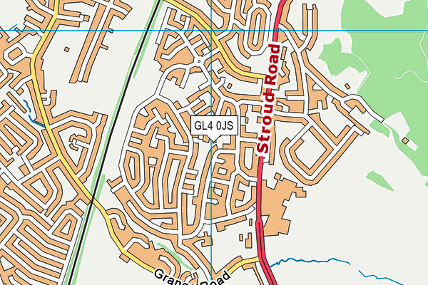 GL4 0JS map - OS VectorMap District (Ordnance Survey)