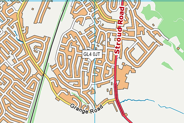 GL4 0JT map - OS VectorMap District (Ordnance Survey)