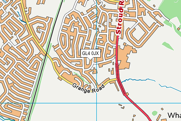 GL4 0JX map - OS VectorMap District (Ordnance Survey)
