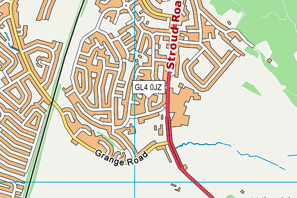 GL4 0JZ map - OS VectorMap District (Ordnance Survey)