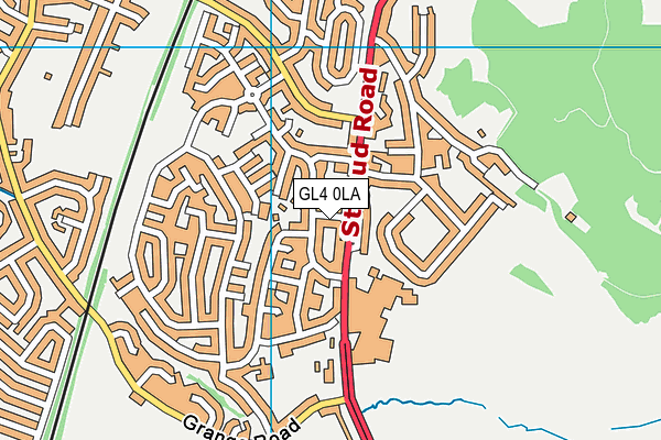 GL4 0LA map - OS VectorMap District (Ordnance Survey)