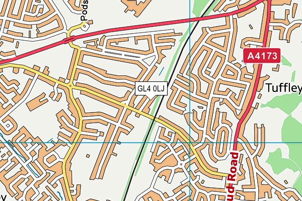 GL4 0LJ map - OS VectorMap District (Ordnance Survey)