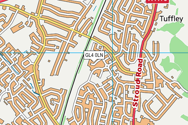 GL4 0LN map - OS VectorMap District (Ordnance Survey)