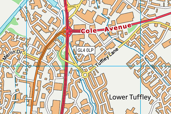 GL4 0LP map - OS VectorMap District (Ordnance Survey)