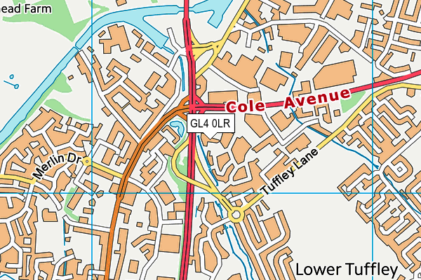 GL4 0LR map - OS VectorMap District (Ordnance Survey)