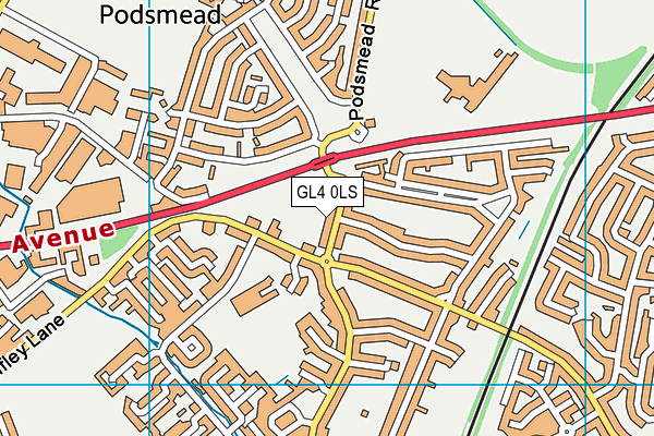 GL4 0LS map - OS VectorMap District (Ordnance Survey)