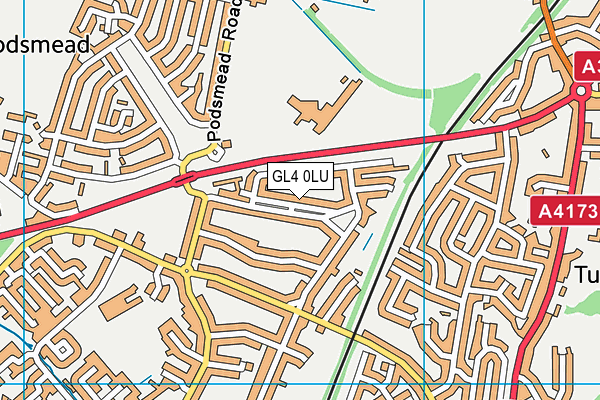 GL4 0LU map - OS VectorMap District (Ordnance Survey)