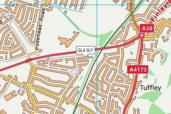 GL4 0LY map - OS VectorMap District (Ordnance Survey)