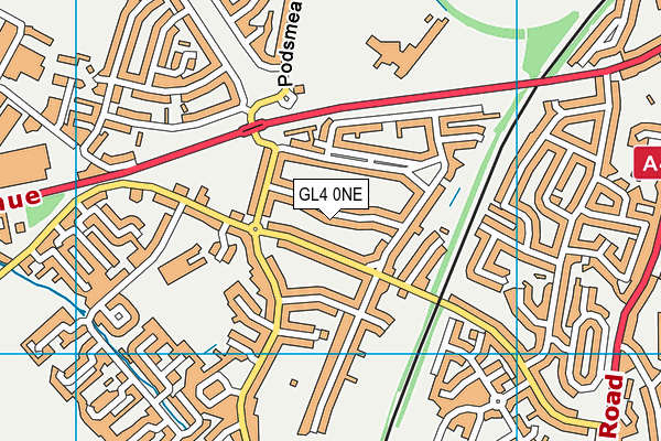 GL4 0NE map - OS VectorMap District (Ordnance Survey)