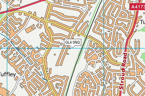GL4 0NQ map - OS VectorMap District (Ordnance Survey)