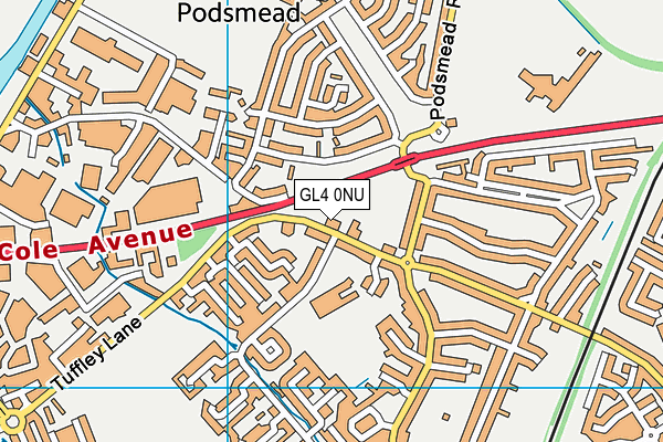 GL4 0NU map - OS VectorMap District (Ordnance Survey)