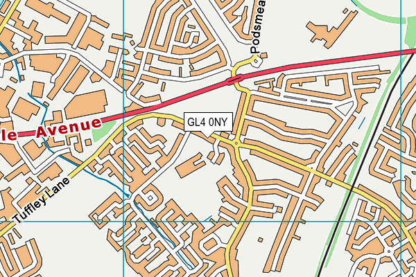 GL4 0NY map - OS VectorMap District (Ordnance Survey)