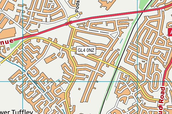 GL4 0NZ map - OS VectorMap District (Ordnance Survey)