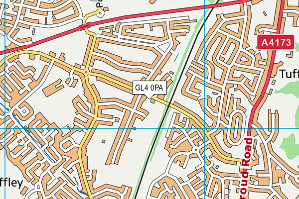 GL4 0PA map - OS VectorMap District (Ordnance Survey)