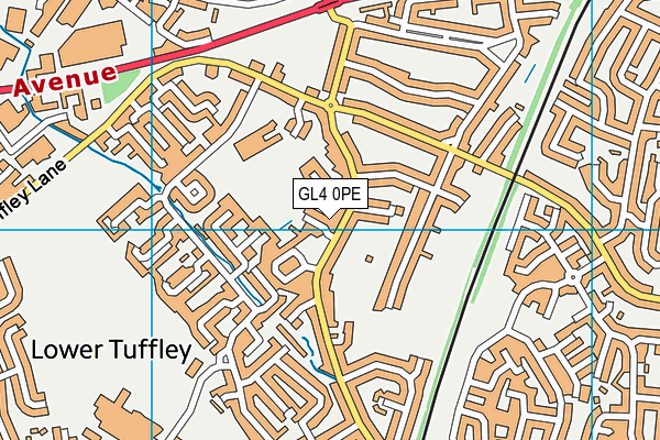 GL4 0PE map - OS VectorMap District (Ordnance Survey)