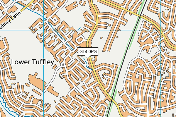 GL4 0PG map - OS VectorMap District (Ordnance Survey)