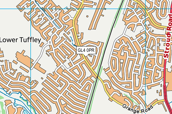 GL4 0PR map - OS VectorMap District (Ordnance Survey)