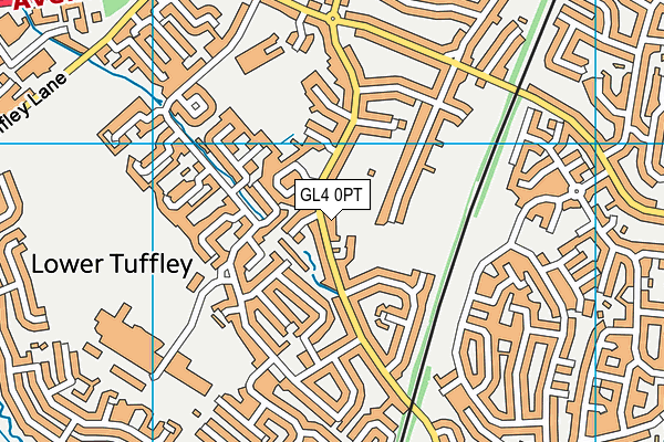 GL4 0PT map - OS VectorMap District (Ordnance Survey)