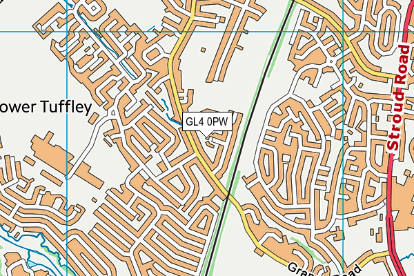 GL4 0PW map - OS VectorMap District (Ordnance Survey)