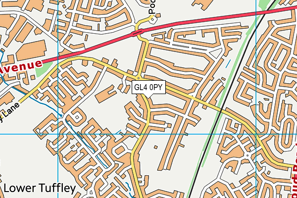 GL4 0PY map - OS VectorMap District (Ordnance Survey)