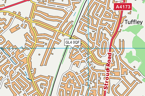 GL4 0QF map - OS VectorMap District (Ordnance Survey)
