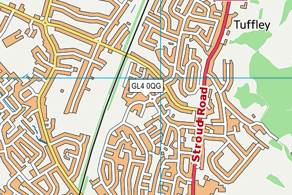 GL4 0QG map - OS VectorMap District (Ordnance Survey)