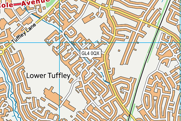 GL4 0QX map - OS VectorMap District (Ordnance Survey)