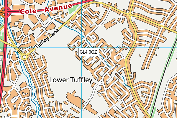 GL4 0QZ map - OS VectorMap District (Ordnance Survey)