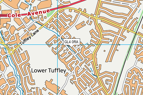 GL4 0RA map - OS VectorMap District (Ordnance Survey)