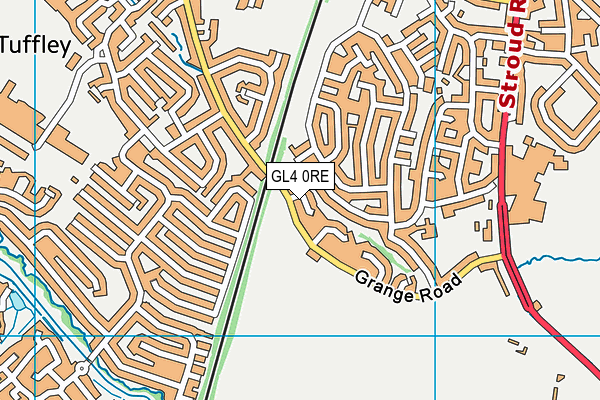 GL4 0RE map - OS VectorMap District (Ordnance Survey)