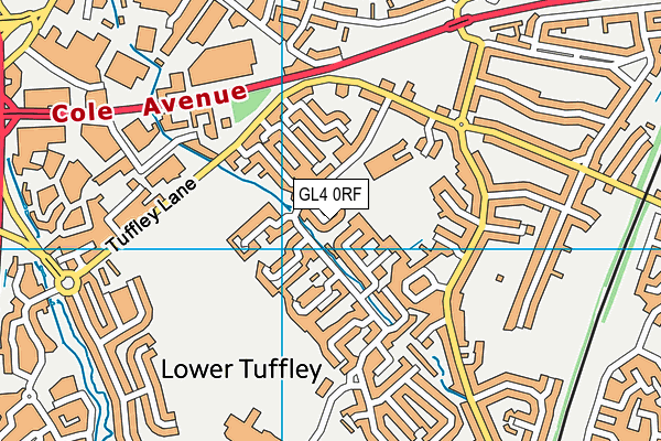 GL4 0RF map - OS VectorMap District (Ordnance Survey)