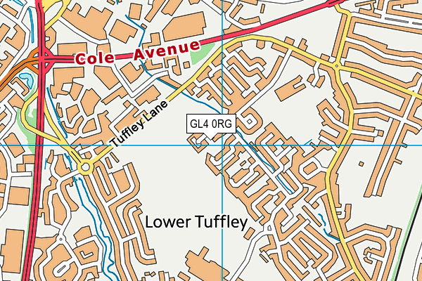 GL4 0RG map - OS VectorMap District (Ordnance Survey)