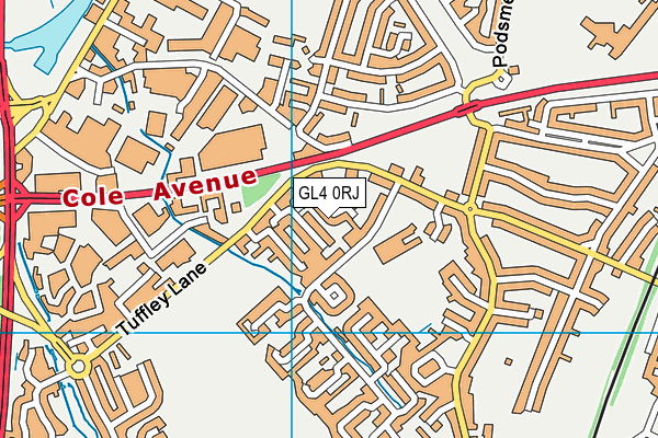 GL4 0RJ map - OS VectorMap District (Ordnance Survey)