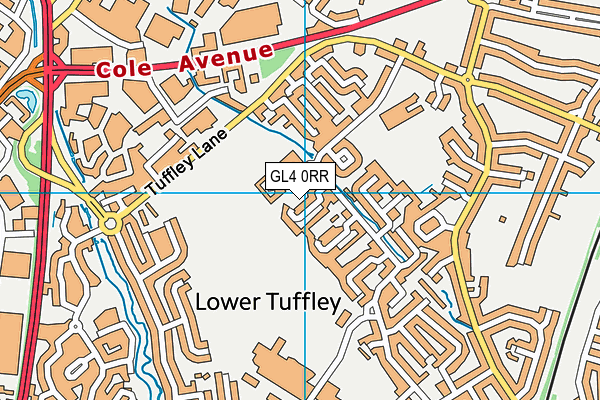 GL4 0RR map - OS VectorMap District (Ordnance Survey)