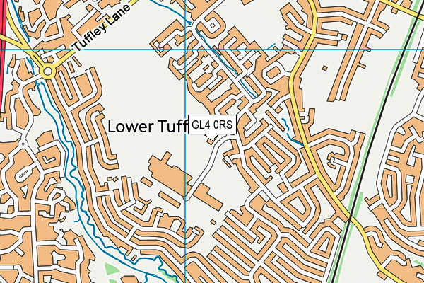 Tuffley Community Centre map (GL4 0RS) - OS VectorMap District (Ordnance Survey)