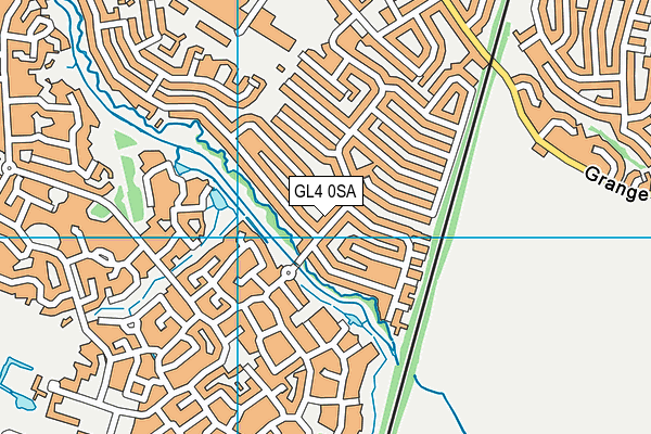 GL4 0SA map - OS VectorMap District (Ordnance Survey)