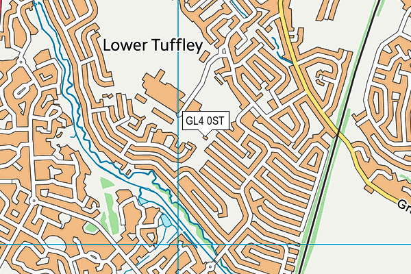 GL4 0ST map - OS VectorMap District (Ordnance Survey)